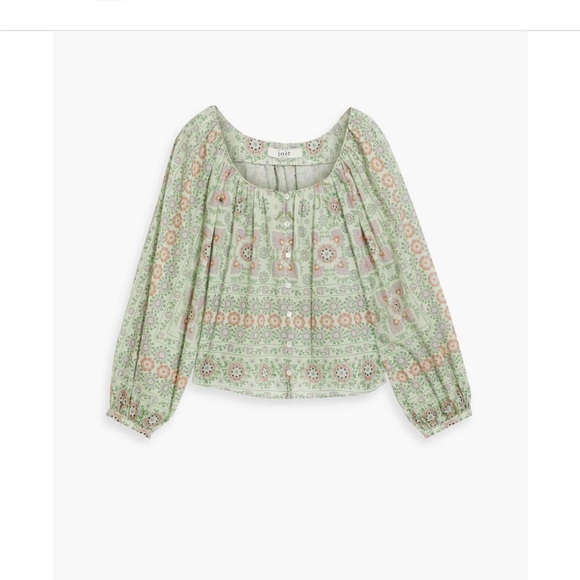 Joie Tops - NWT Womens Joie Damarre Long Sleeve COTTON TOP IN GREEN size XXS